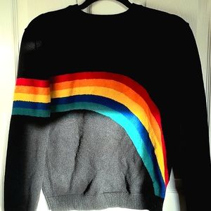 Rainbow strip sweater
